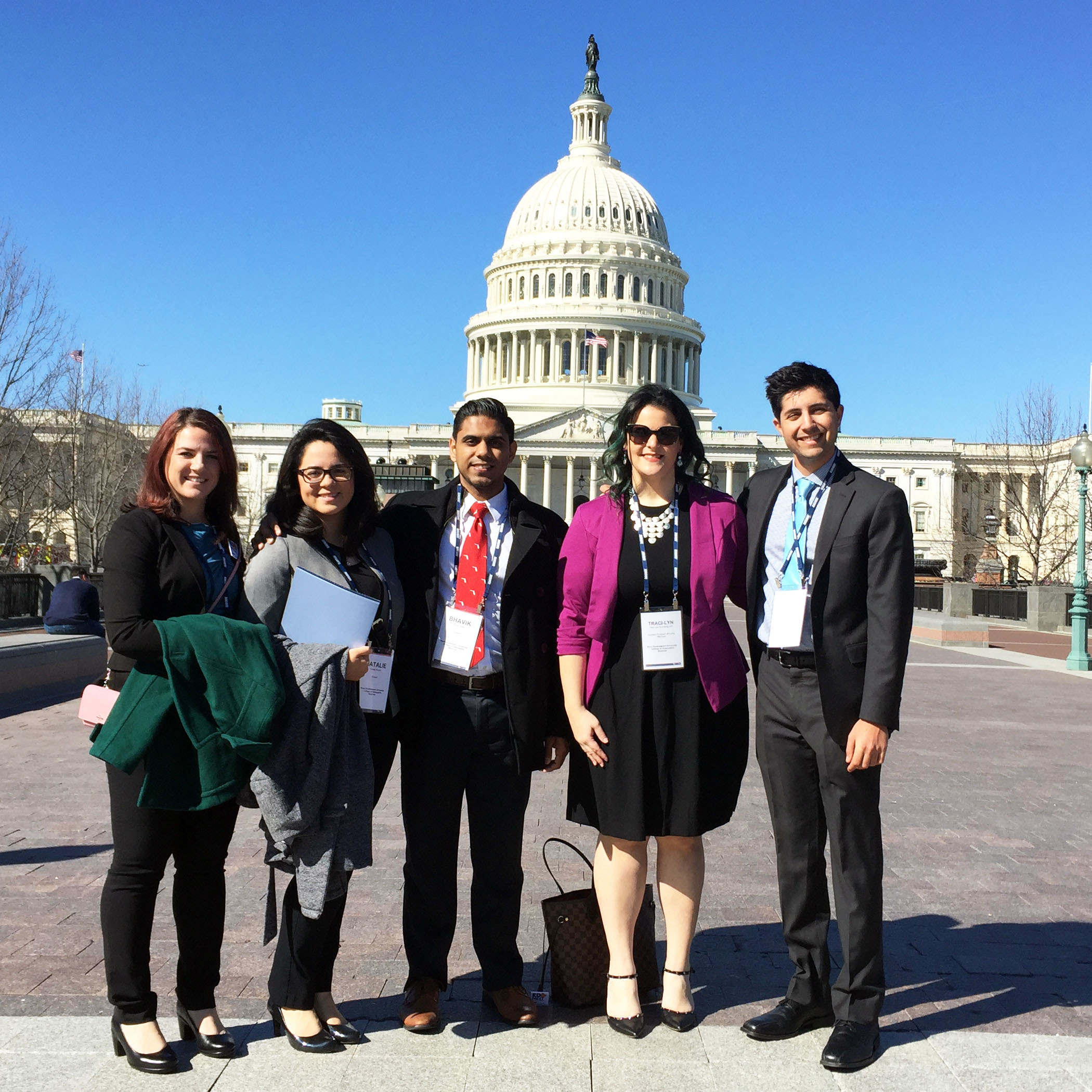 KPCOM students pose in front of the nation's Capital during DO Day on the Hill.