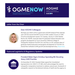 OGME newsletter snapshot