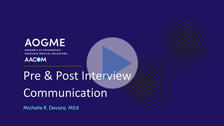 Pre and Post Interview Communication