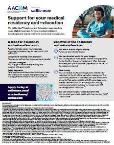 Financial Support for your medical residency and relocation