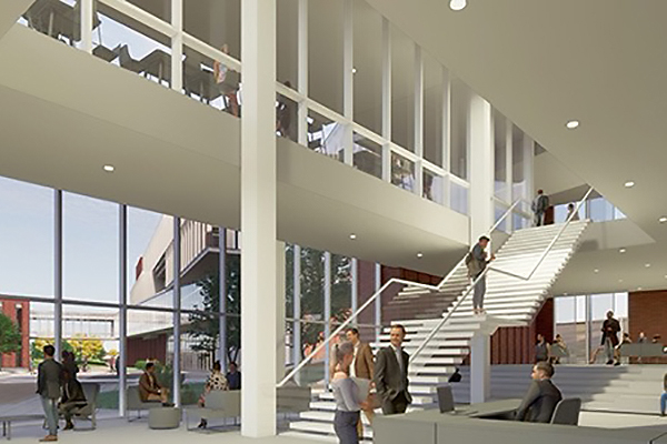 DMU new campus stairwell