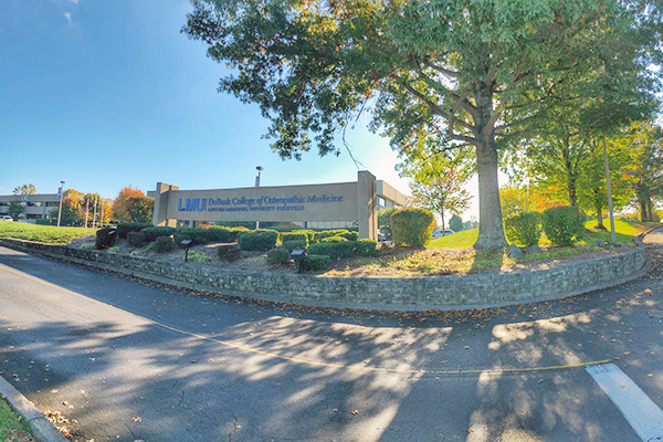 LMU-DCOM building and grounds in Spring