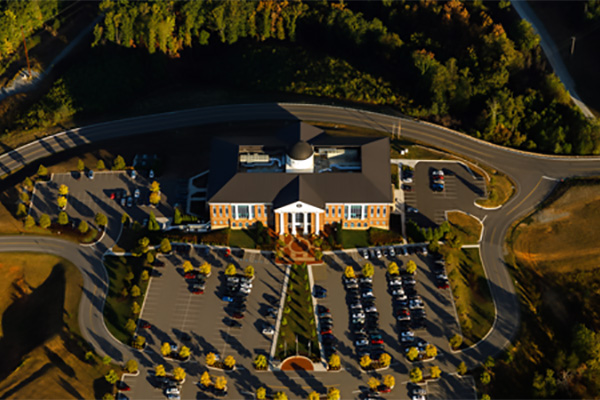 Arial view of LUCOM campus
