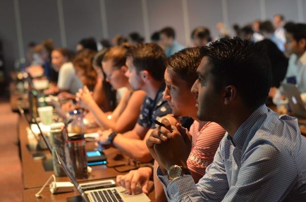 VCOM students in a lecture hall