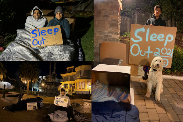 Hrishi, often the only youth volunteer, participating in Sleep Outs throughout the years.