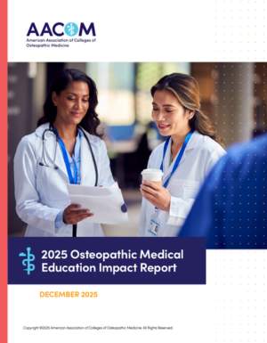 Report Cover of 2025 Osteopathic Medical Education Impact Report, Dec. 2025