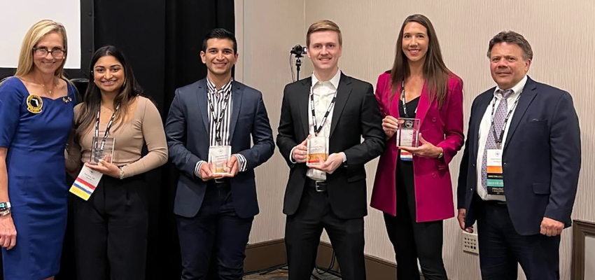 Medical students pose with awards