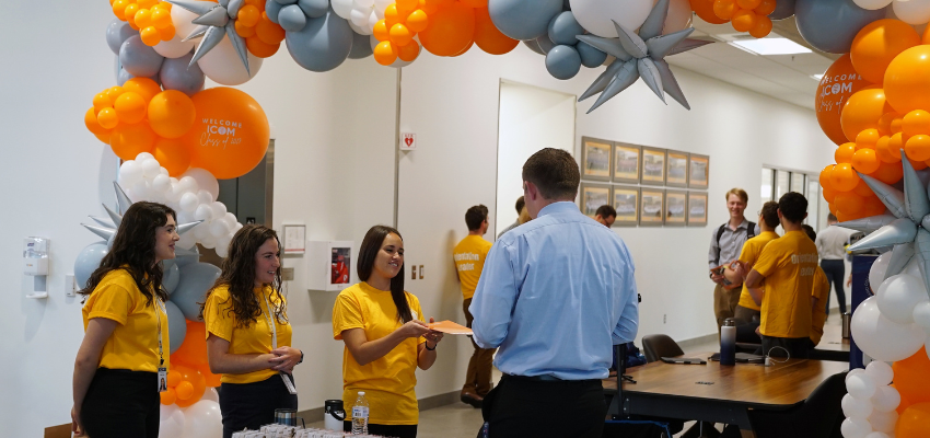 Students share materials with incoming student
