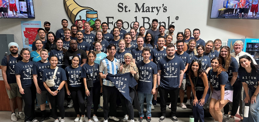 AZCOM class photo at St. Mary's Food Bank