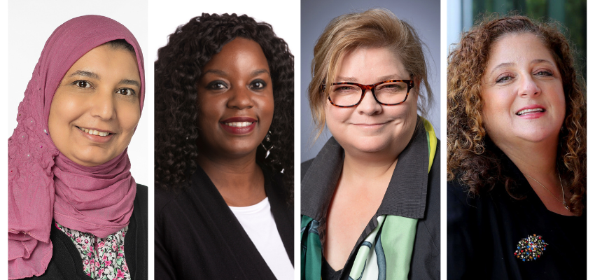 Headshots of the four women honorees