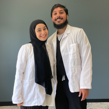 Medical students Iqra Ameen and Zaid Siddiq