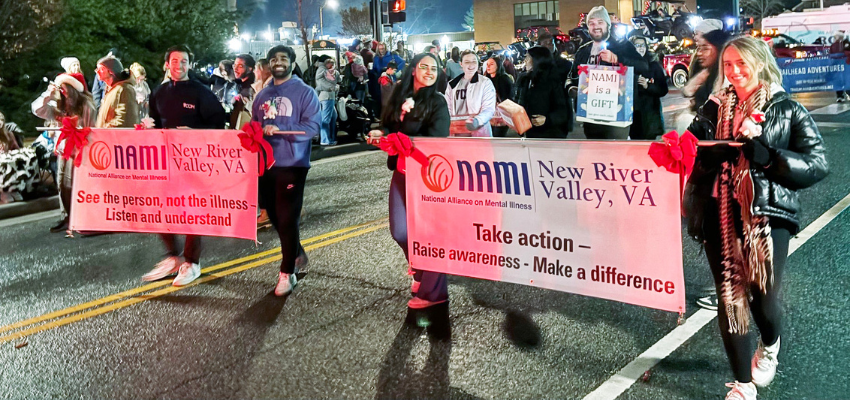 Students walk in parade for mental health awareness