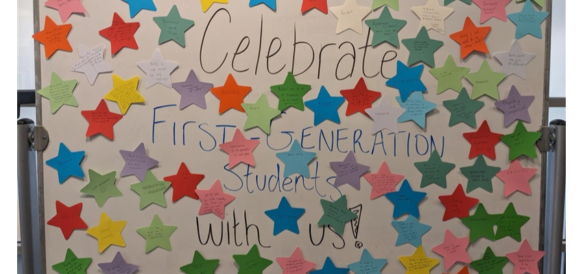 Dozens of paper stars signed by first generation medical students