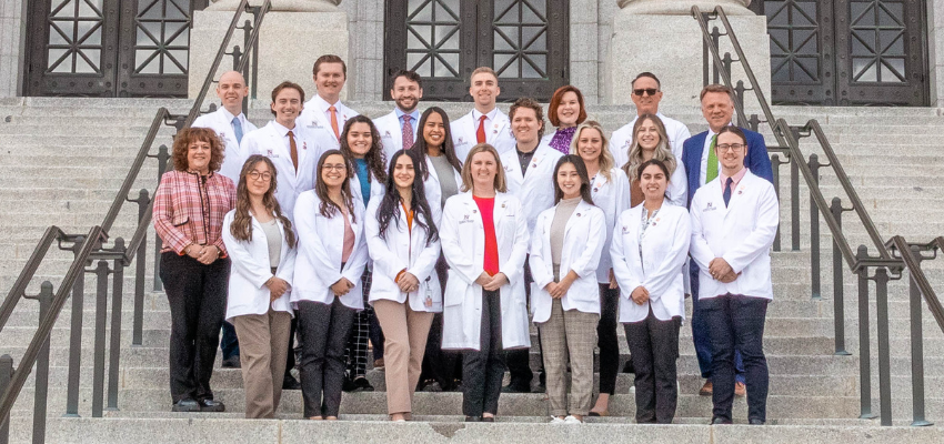NoordaCOM students and faculty on Utah Capitol steps
