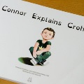 AchildrensbooktitledConnorExplainsCrohnsrestsonawoodentable