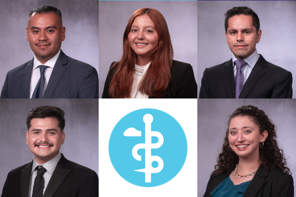 Professional headshots of the five members of the CHSUCOM Latino Medical Student Association.