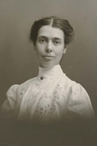 Black and white portrait of Louisa Burns, DO.