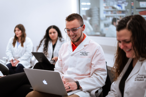 Tanner alongside peers across PhD programs at DMU