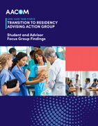 Report Cover: Student and Advisor Focus Group Findings by the UME-GME Taskforce Transition to Residency Advising Action Group