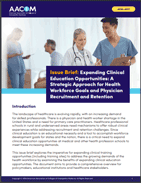 Issue Brief: Expanding Clinical Education Opportunities