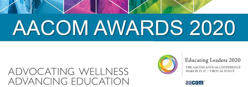 AACOM Awards 2020 presentation page