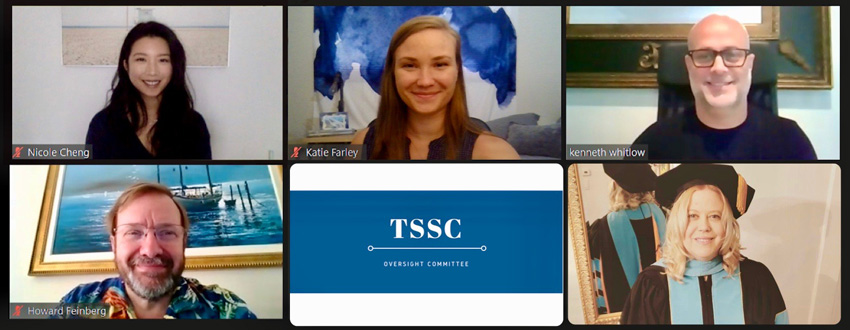 TUNCOM Student Service Corps attend a zoom meeting
