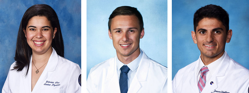 pictured left, Gabriela Lins, Collin Tacy, and Jason D. Vadhan
