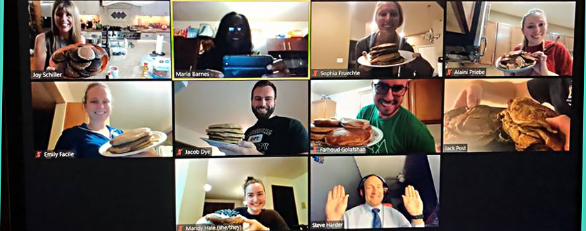 Zoom screenshot of DMU-COM_Healthy-Cooking class