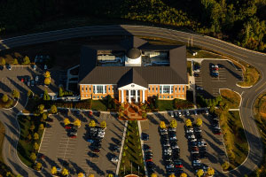 cr1203_LUCOM-CMHS-Aerial2019 Arial view of Liberty University's Center for Medical and Health Sciences