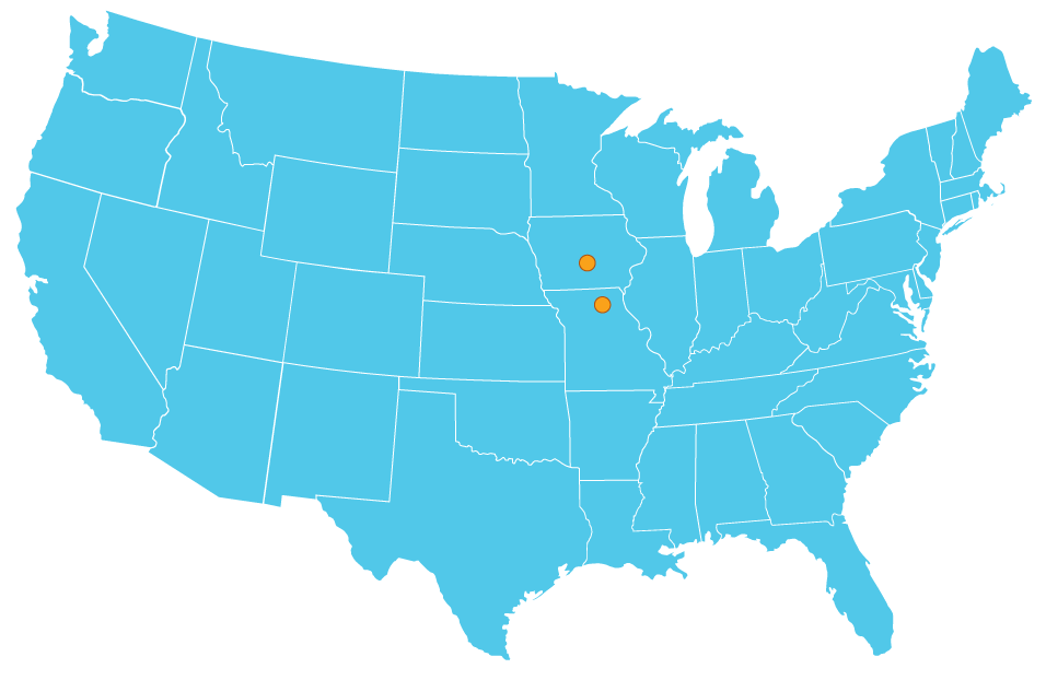 COM-Map-1898 U.S. Map showing the two osteopathic medical colleges that existed in 1898 when AACOM was founded.