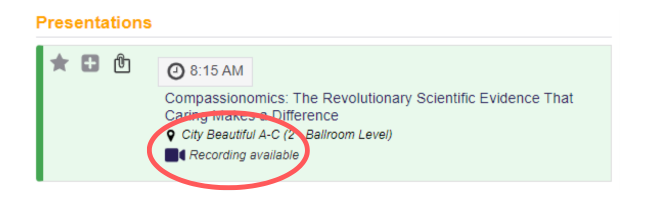 recording icon in the EL'24 online program